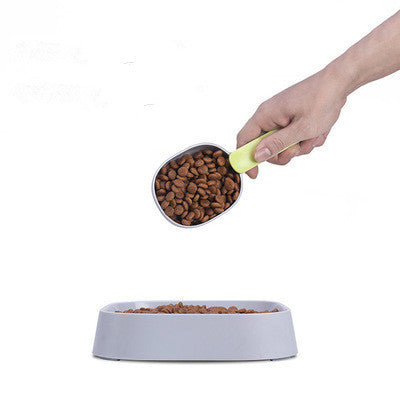 “Adjustable Pet Food Scoop – Measure & Serve Dog & Cat Food Easily”