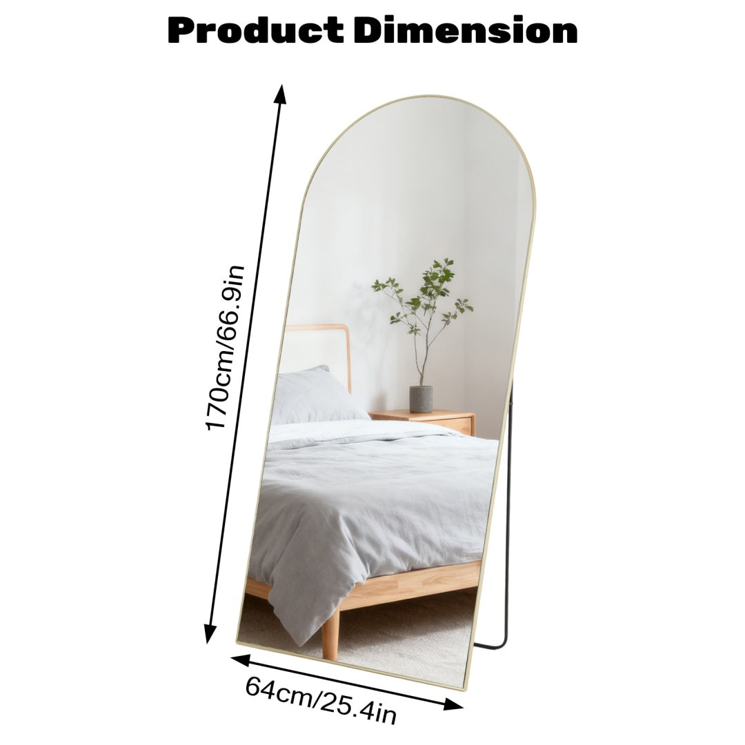 Full-Length Rectangle Floor Mirror – Standing Body Mirror