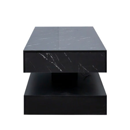 6.93" High LED Coffee Table – Modern Living Room Table with LED Lights