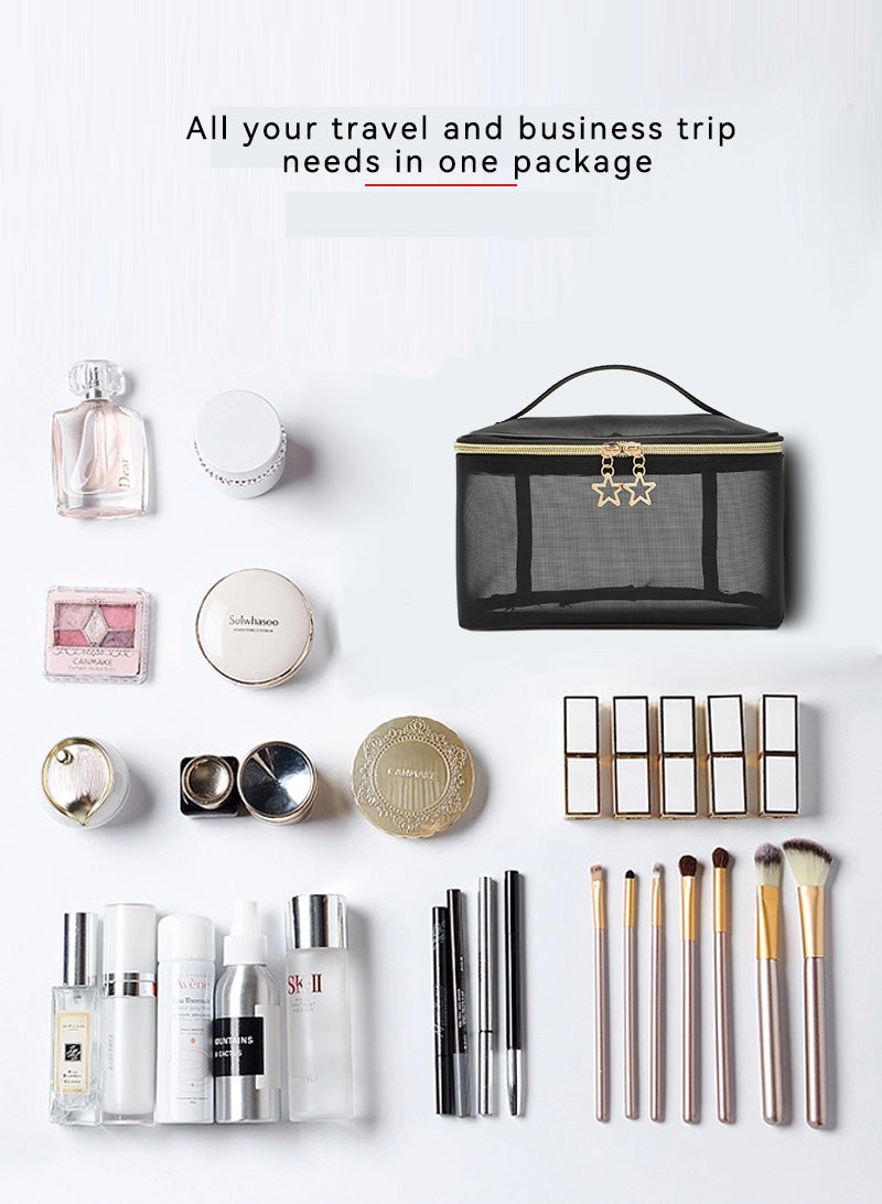 2PCS Hanging Toiletry & Makeup Bag – Double-Layer Portable Cosmetic Case
