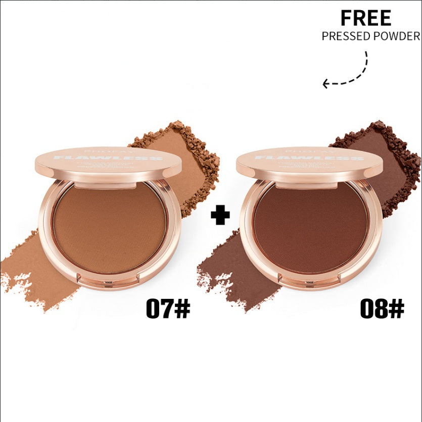 PHOFAY Matte Setting Pressed Powder – Oil Control & Long-Lasting Finish