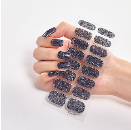 Pure Color 16-Pack Nail Stickers – Easy DIY Nail Art Sheets