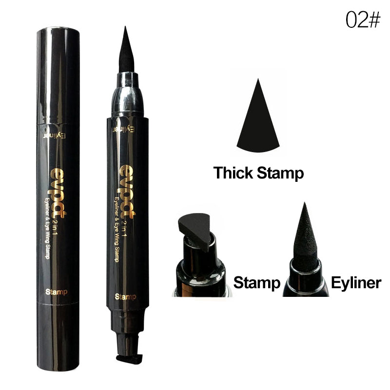 Double-Headed Wing Seal Eyeliner – Waterproof, Smudge-Proof Liquid Eye Liner for Precise Winged Look
