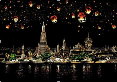Decorative Scratch Painting – World Sightseeing Drawing Paper for Gifts & Home Décor