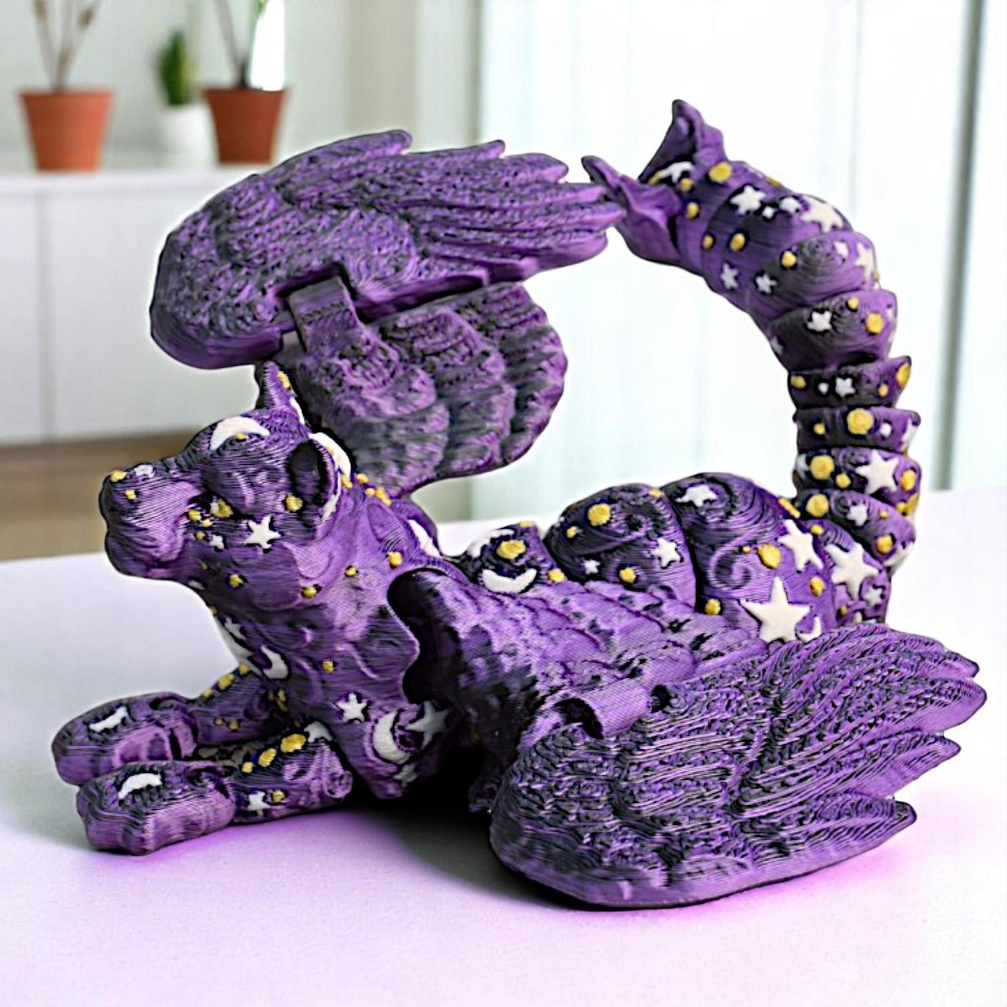 Cosmic Dragon Sci-Fi Ornament – Exquisite Space-Style Decorative Sculpture