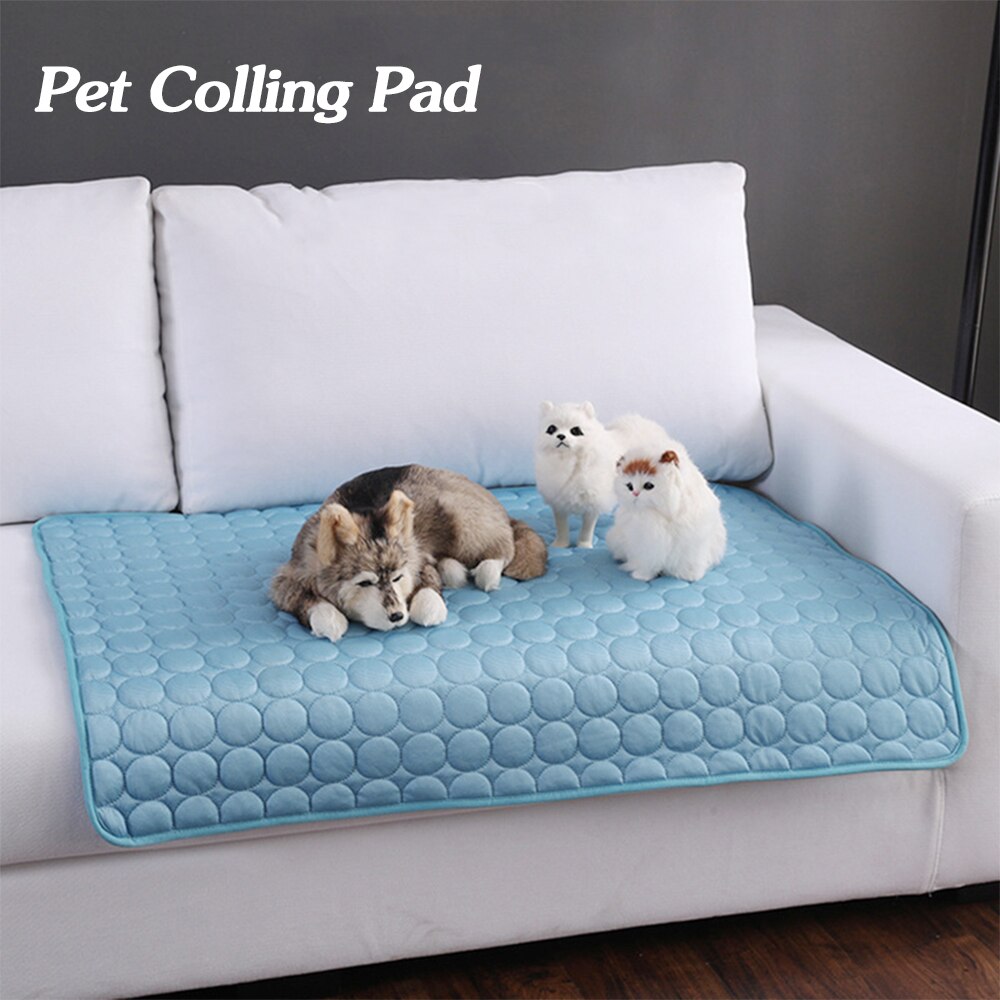“Cooling Ice Silk Pet Bed – Summer Pad for Dogs & Cats”