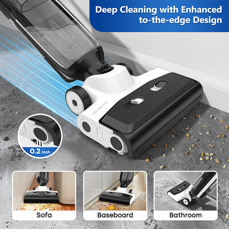 4-in-1 Steam Vacuum Mop Wet Dry Cleaner with LED Display
