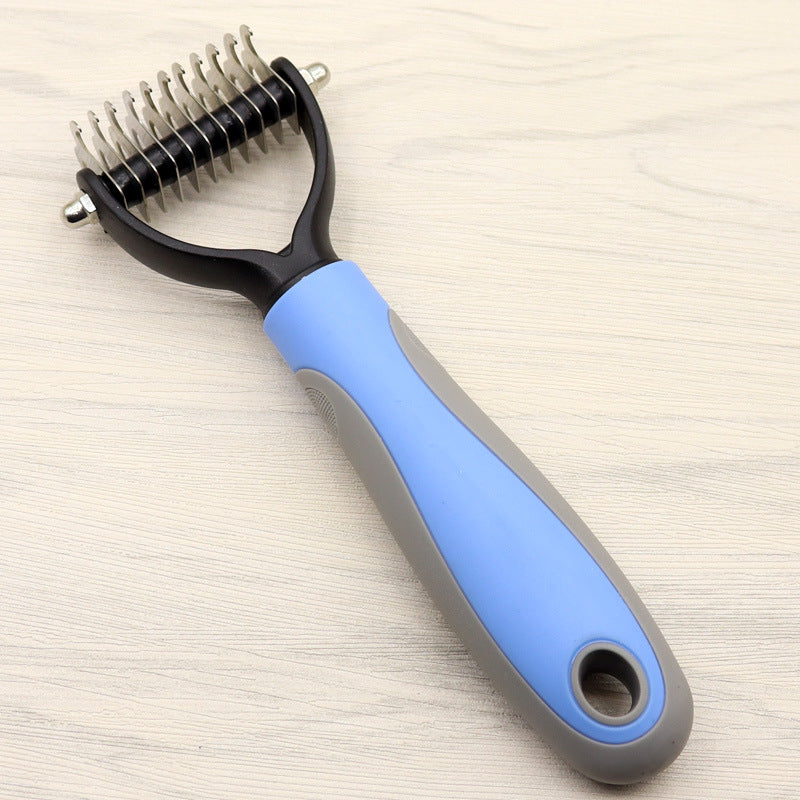 “Double-Sided Pet Grooming Comb for Long-Haired Dogs – Knot & Tangle Remover”