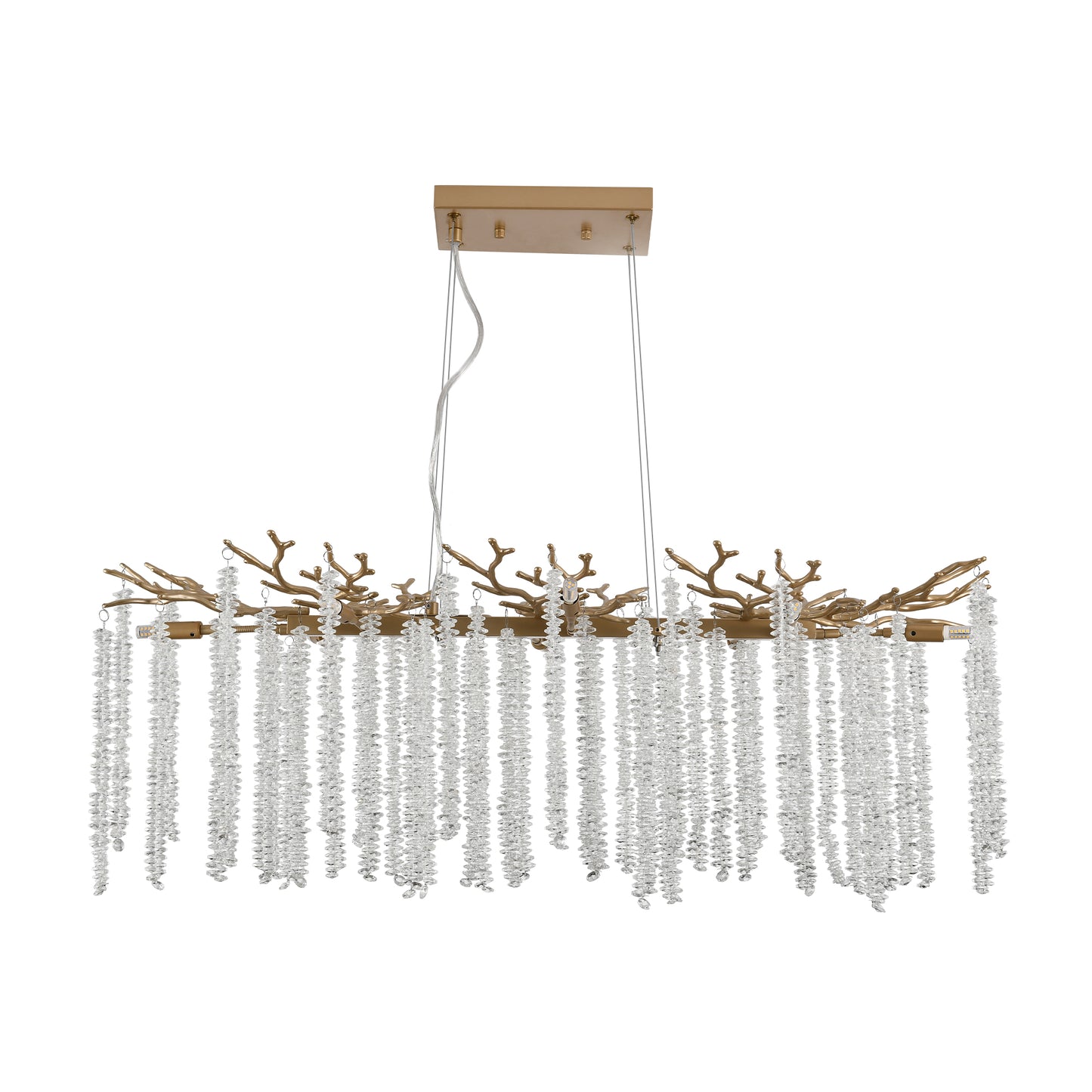 39 Inch Modern Gold Crystal Pendant Light Luxury Chandelier