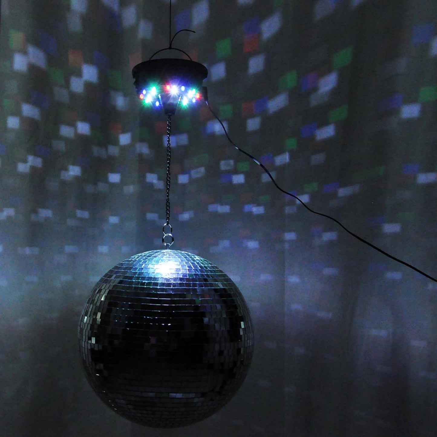 Mirror Ball Motor 6RPM with LED RGBW Lighting