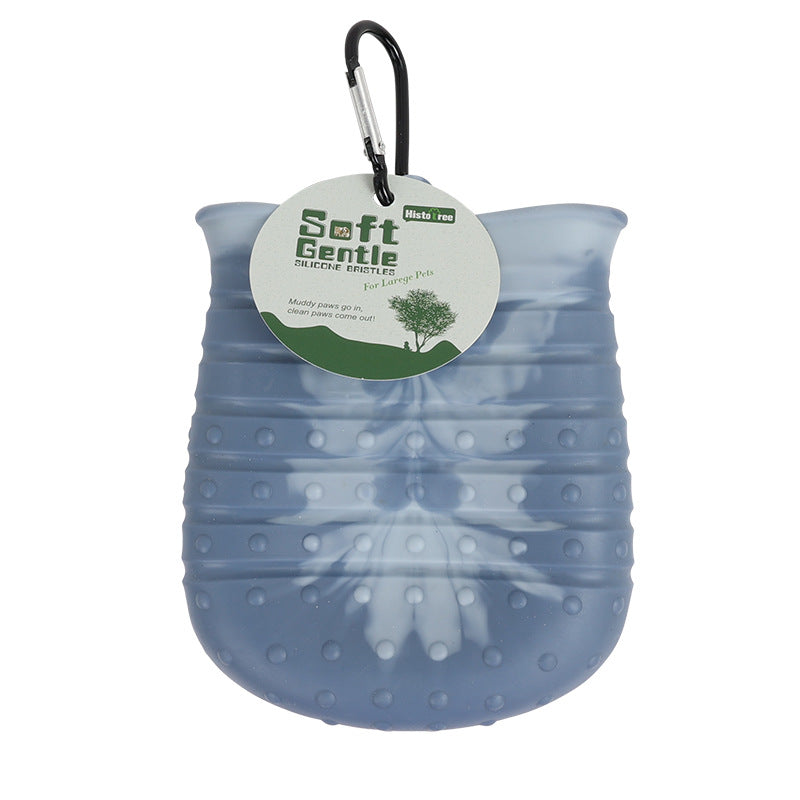 2-in-1 Dog Paw Cleaner Cup – Soft Pet Foot Washing Brush, Portable Paw Cleaning Bucket for Dogs