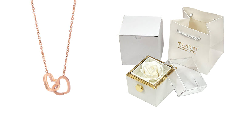 Rotating Soap Flower Rose Gift Box – Creative Jewelry & Valentine’s Day Gift for Women