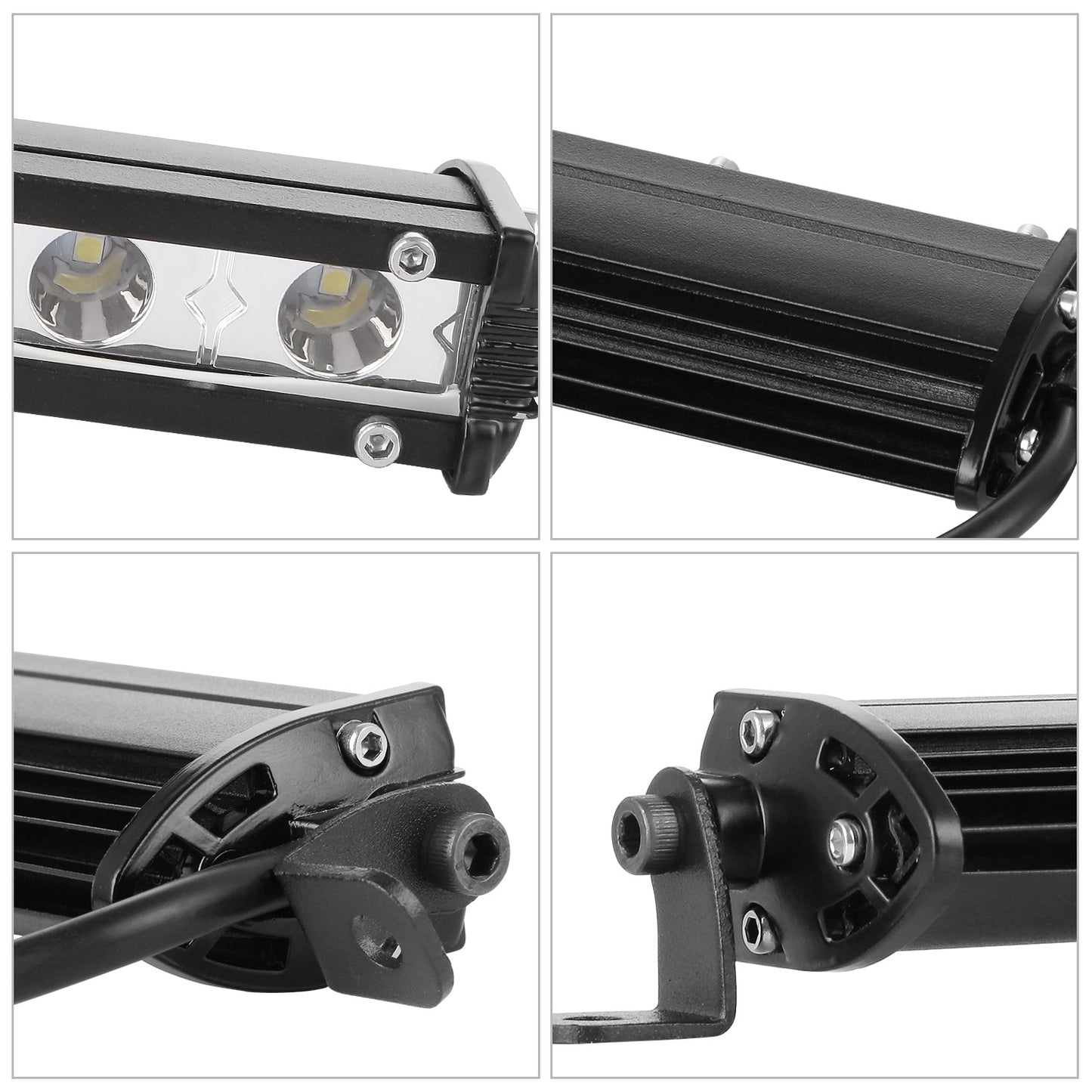 7-Inch LED Light Bar 18W Single Row Offroad Work Light
