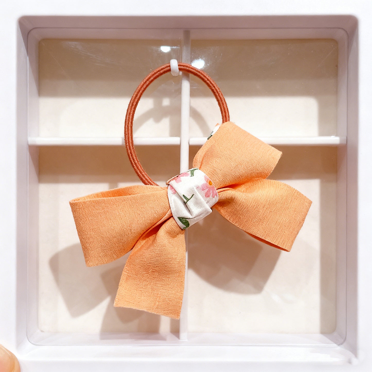 Orange Bow Hair Ties – Cute & Elastic Hair Accessory