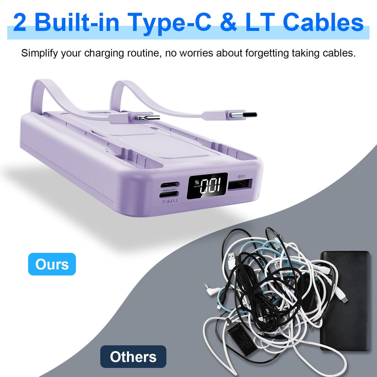 3-in-1 10000mAh magnetic power bank
