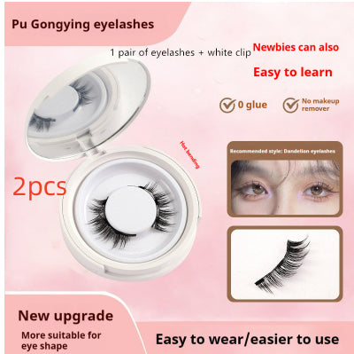 Magnetic Suction False Eyelashes – Little Devil Supernatural Look, No-Glue Magnet Lash Set