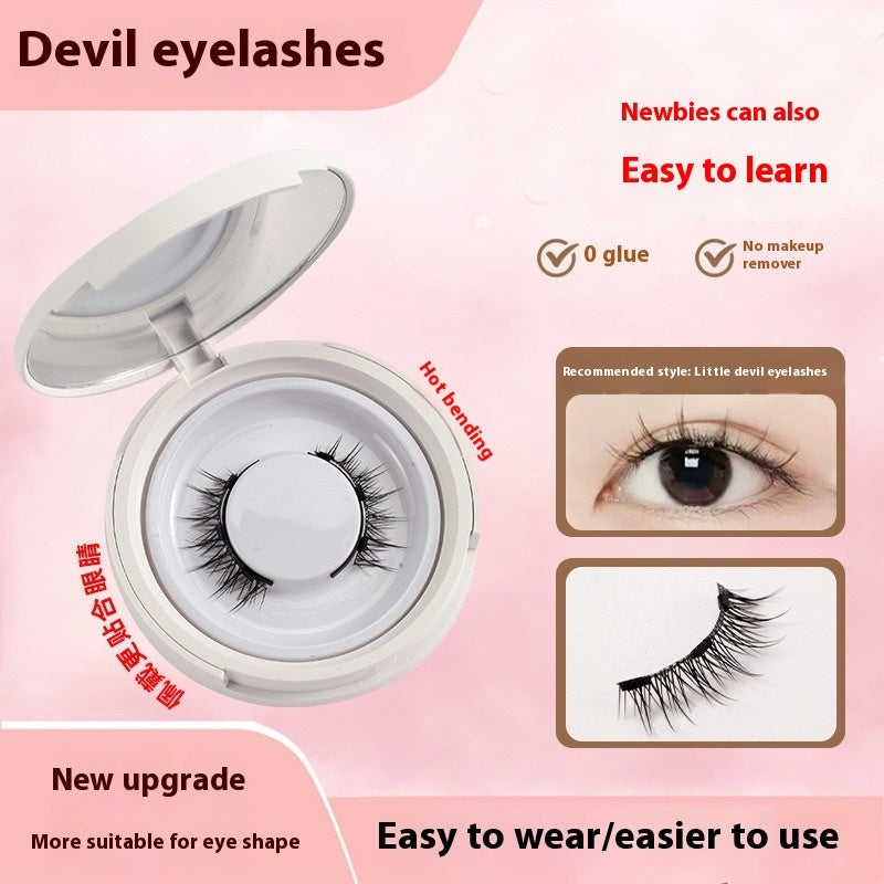 Magnetic Suction False Eyelashes – Little Devil Supernatural Look, No-Glue Magnet Lash Set