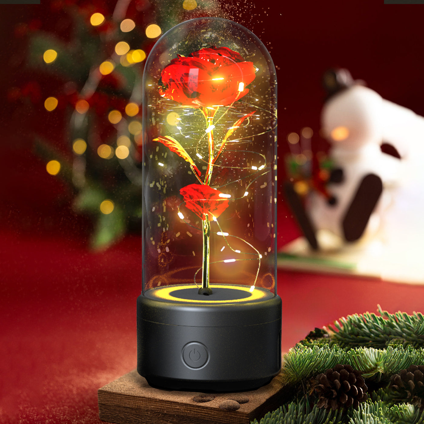2-in-1 Rose LED Light & Bluetooth Speaker Valentine's Gift