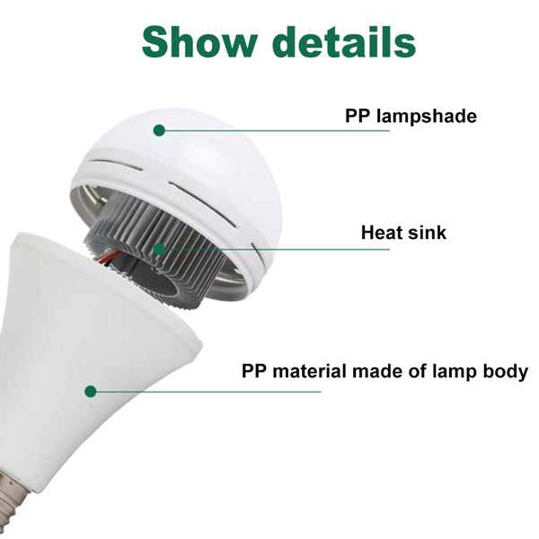 R70 LED Fast Charging Bulb with Built-in Battery & Hook