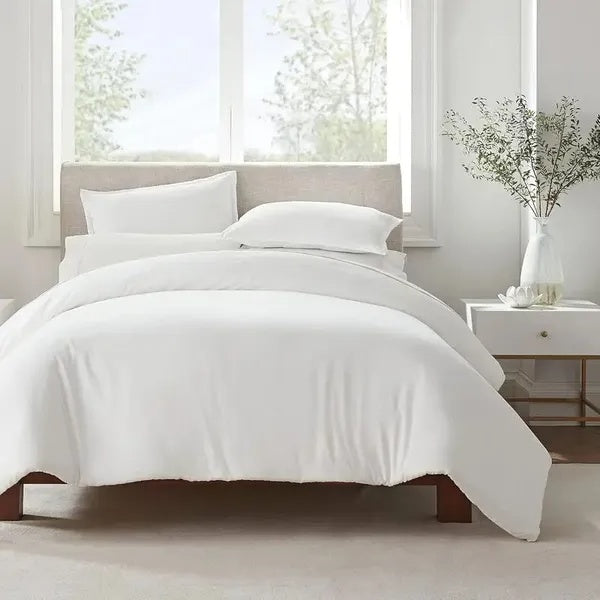 Serta Simply Clean Pleated Duvet Cover – Queen Size Bedding