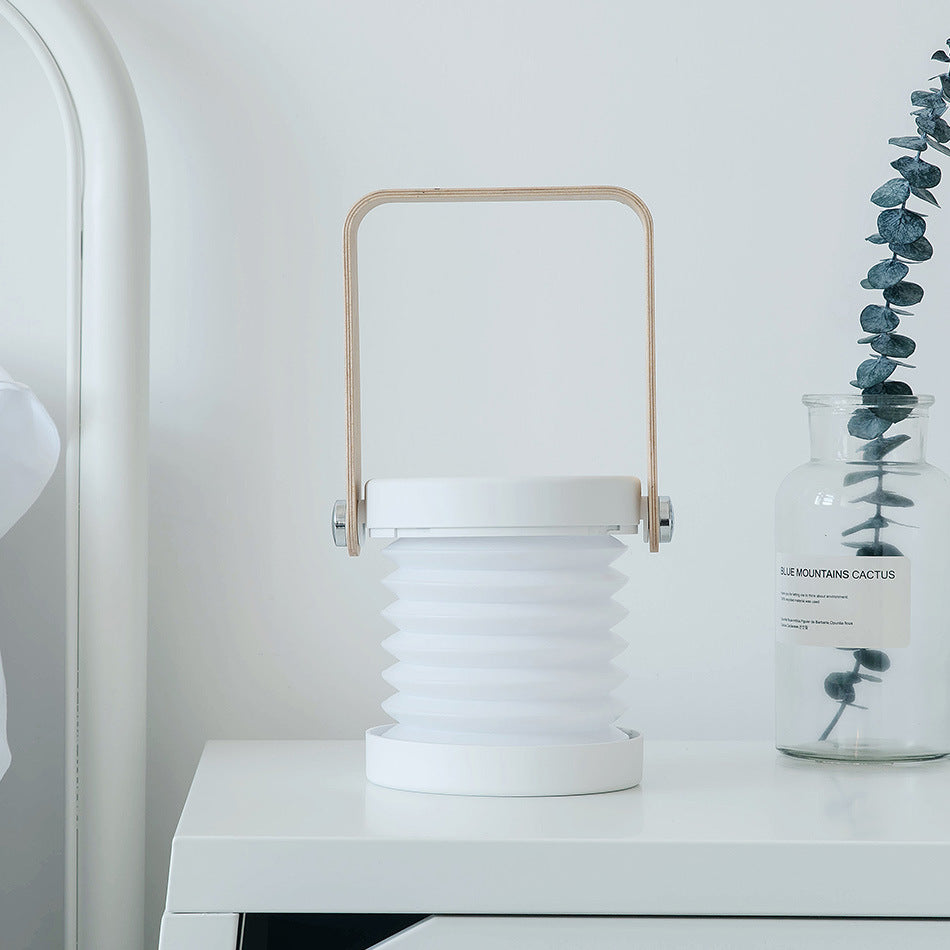 Foldable Touch LED Night Light – Dimmable Portable USB Rechargeable Lantern Lamp