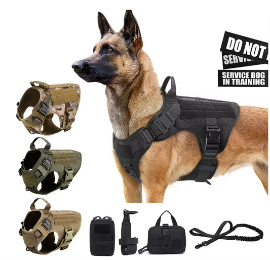 Luxury Camouflage Dog Harness & Leash Set – Adjustable Nylon Chest Vest for Small & Medium Dogs