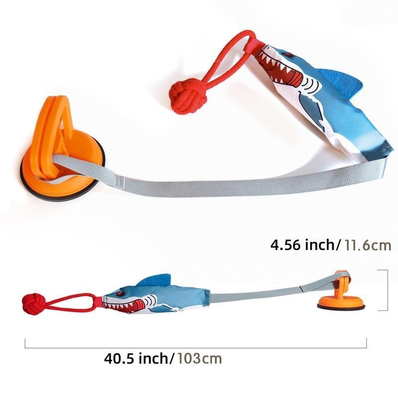PROKEl Shark Chew & Squeak Pet Toy with Suction Cup