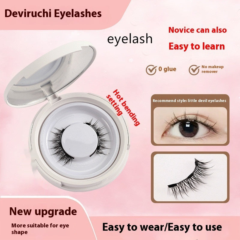 Magnetic Suction False Eyelashes – Little Devil Supernatural Look, No-Glue Magnet Lash Set