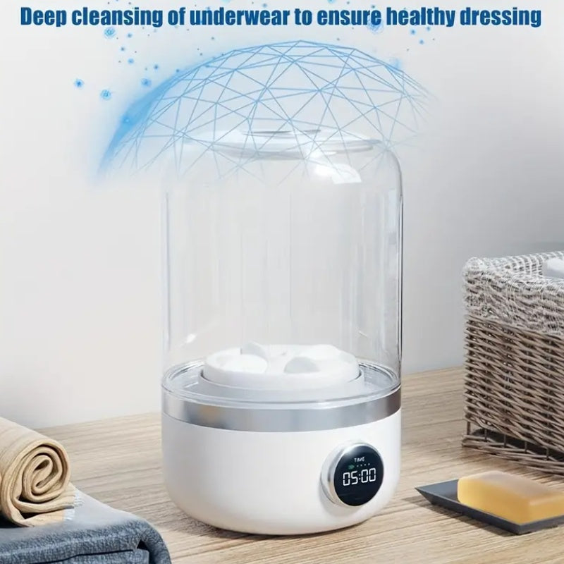 Portable Mini Washer USB Rechargeable 1.2L Travel Washing Machine