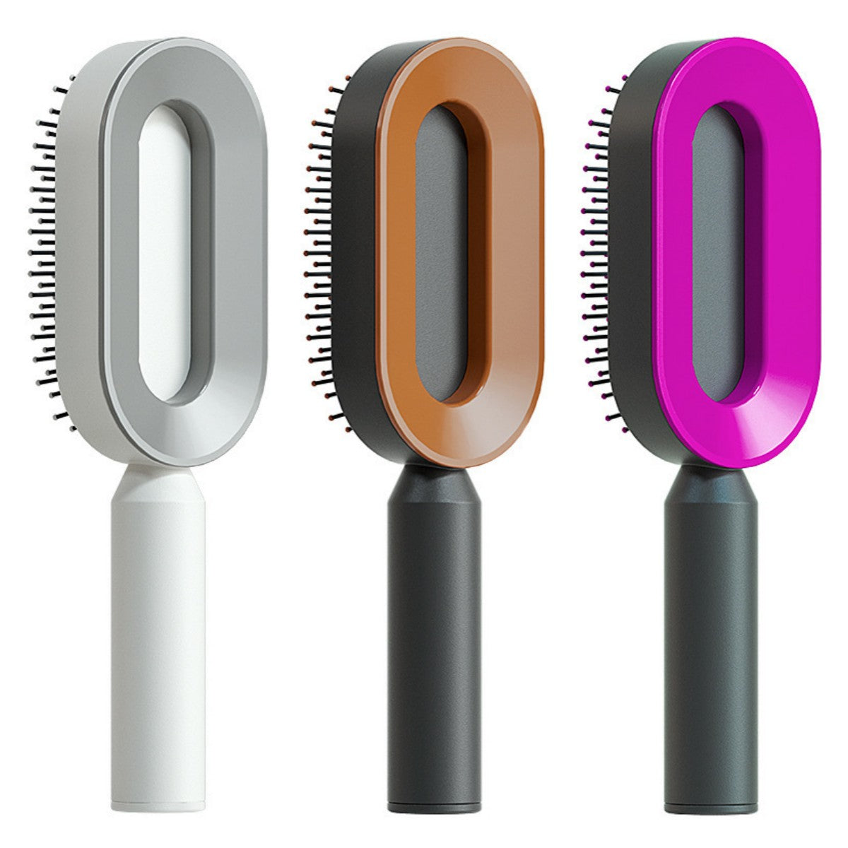 Self-Cleaning Hair Brush – Scalp Massage & Anti-Static Comb