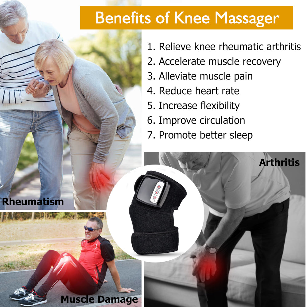 Infrared Heated Knee & Elbow Massager Wrap – Vibration Pain Relief Support