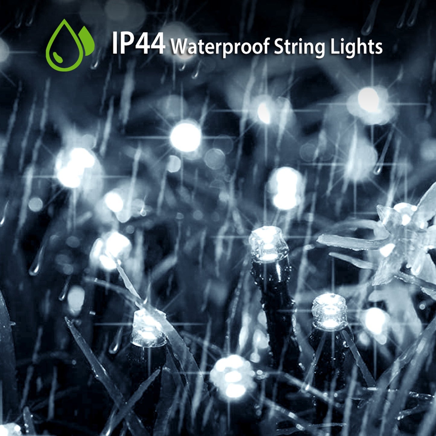 12M Solar LED String Lights With 8 Modes Waterproof Fairy Lights