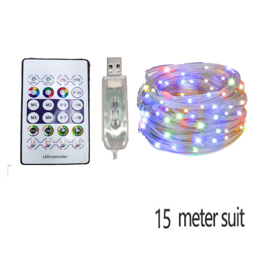 RGB LED Rope Lights Outdoor 200 LEDs With Remote Control