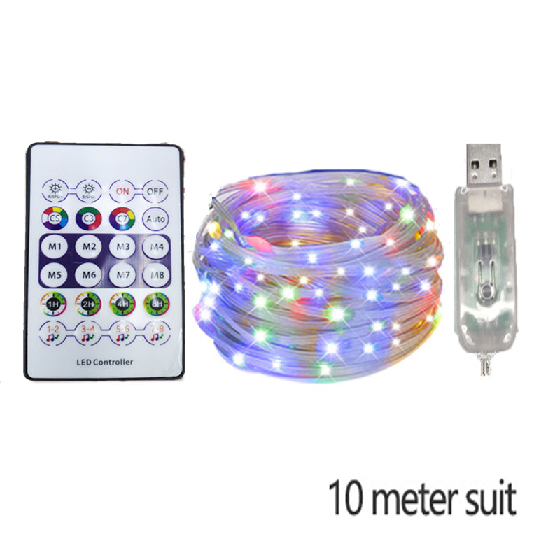 RGB LED Rope Lights Outdoor 200 LEDs With Remote Control
