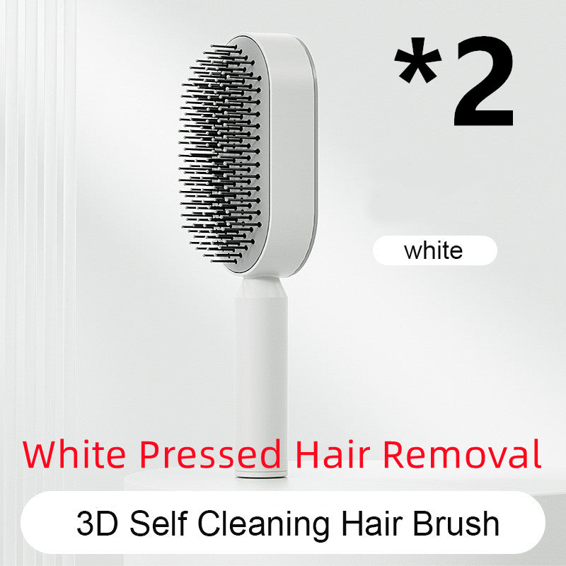 Self-Cleaning Hair Brush – Scalp Massage & Anti-Static Comb
