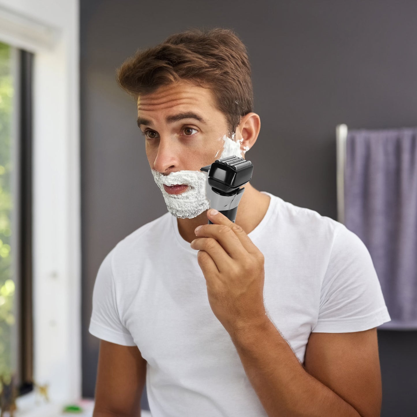 5-Blade Electric Foil Shaver for Men – Wet & Dry, IPX6 Waterproof