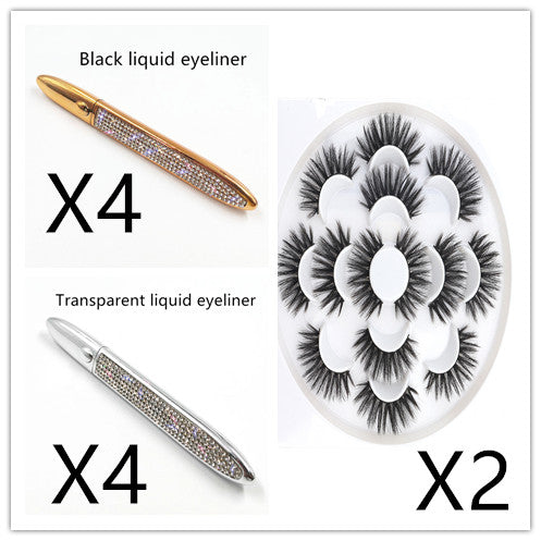 Multicolor Self-Adhesive Eyeliner with False Eyelashes – Easy, Long-Lasting Eye Makeup