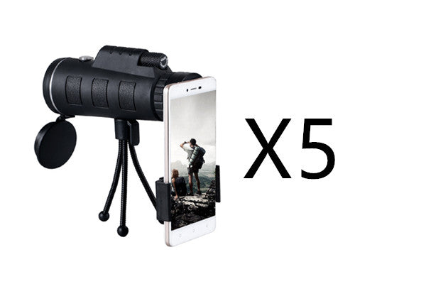 Monocular Telescope Zoom Scope for Smartphone – Compatible with Apple, Phone Clip & Tripod with Compass 🔭📱