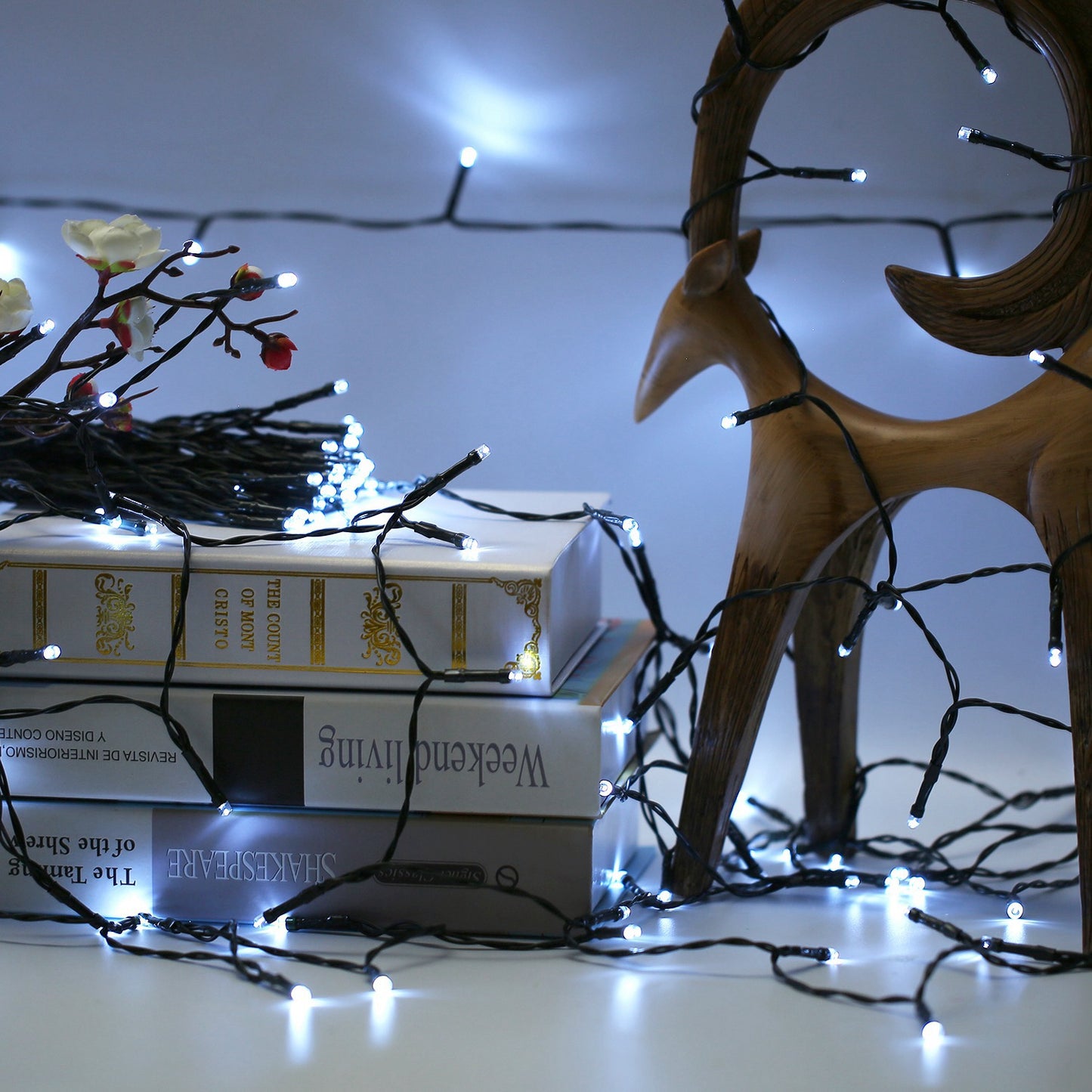 12M Solar LED String Lights With 8 Modes Waterproof Fairy Lights