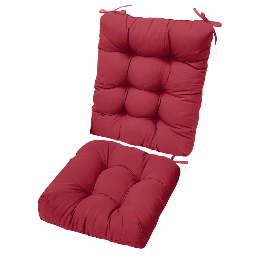 Waterproof Rocking Chair Cushion Set – Upper & Lower Back Seat Pads with Non-Slip Ties