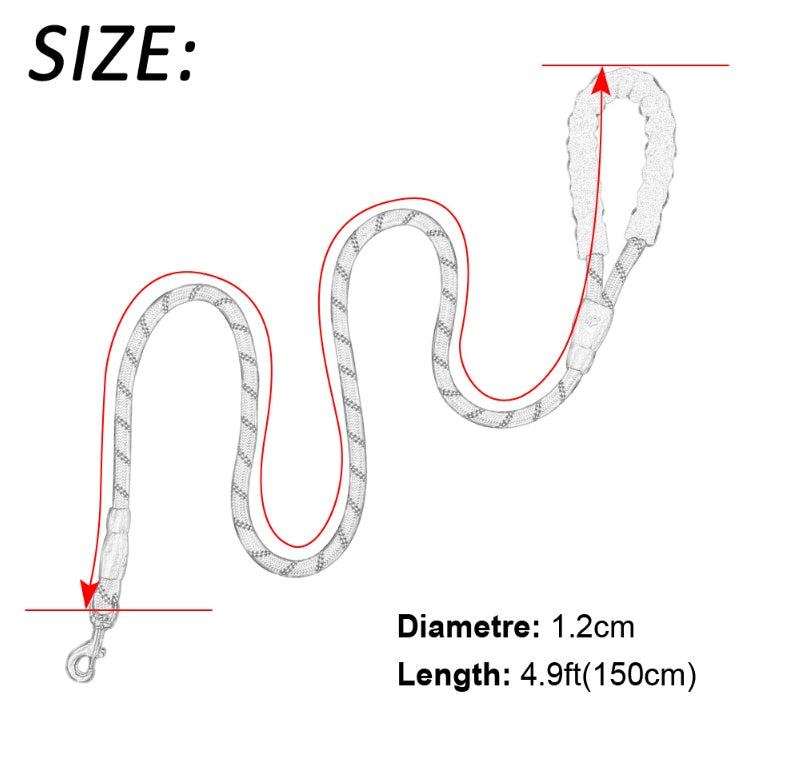 Reflective Nylon Dog Leash for Small, Medium & Large Dogs – Durable Training & Walking Lead
