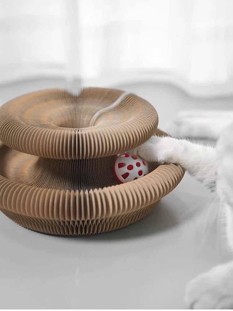 Foldable Cat Scratcher Toy – Interactive, Space-Saving Cat Play & Scratch Board