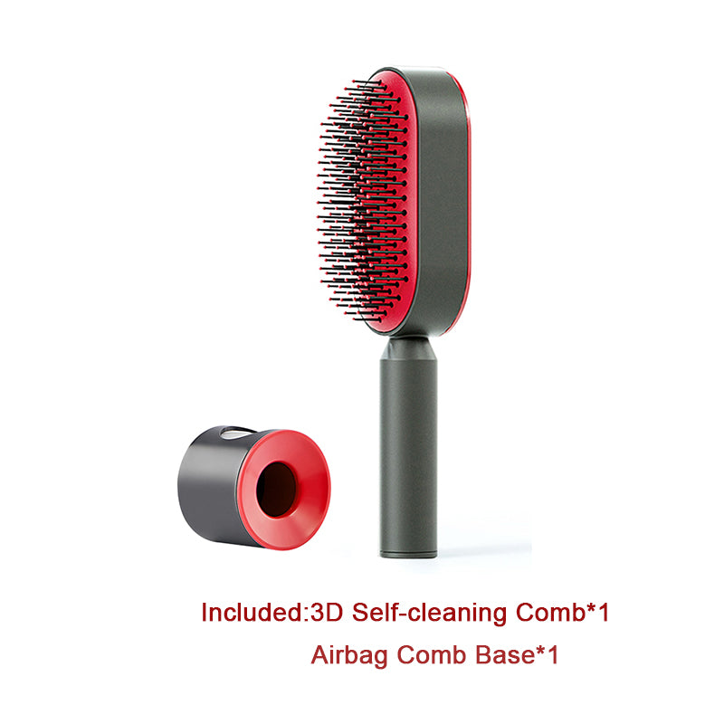 Self-Cleaning Hair Brush – Scalp Massage & Anti-Static Comb