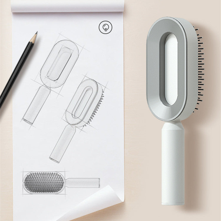 Self-Cleaning Hair Brush – Scalp Massage & Anti-Static Comb