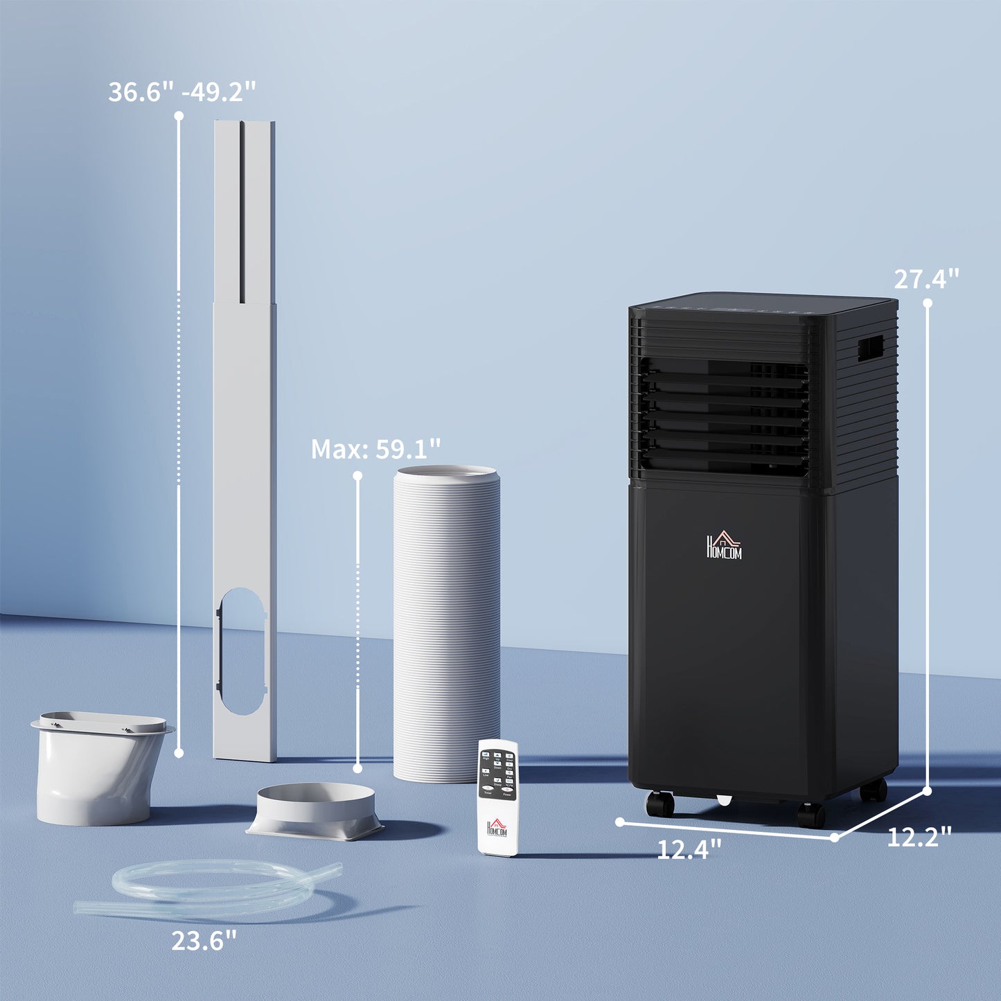 10000 BTU Portable Air Conditioner with Dehumidifier & Remote