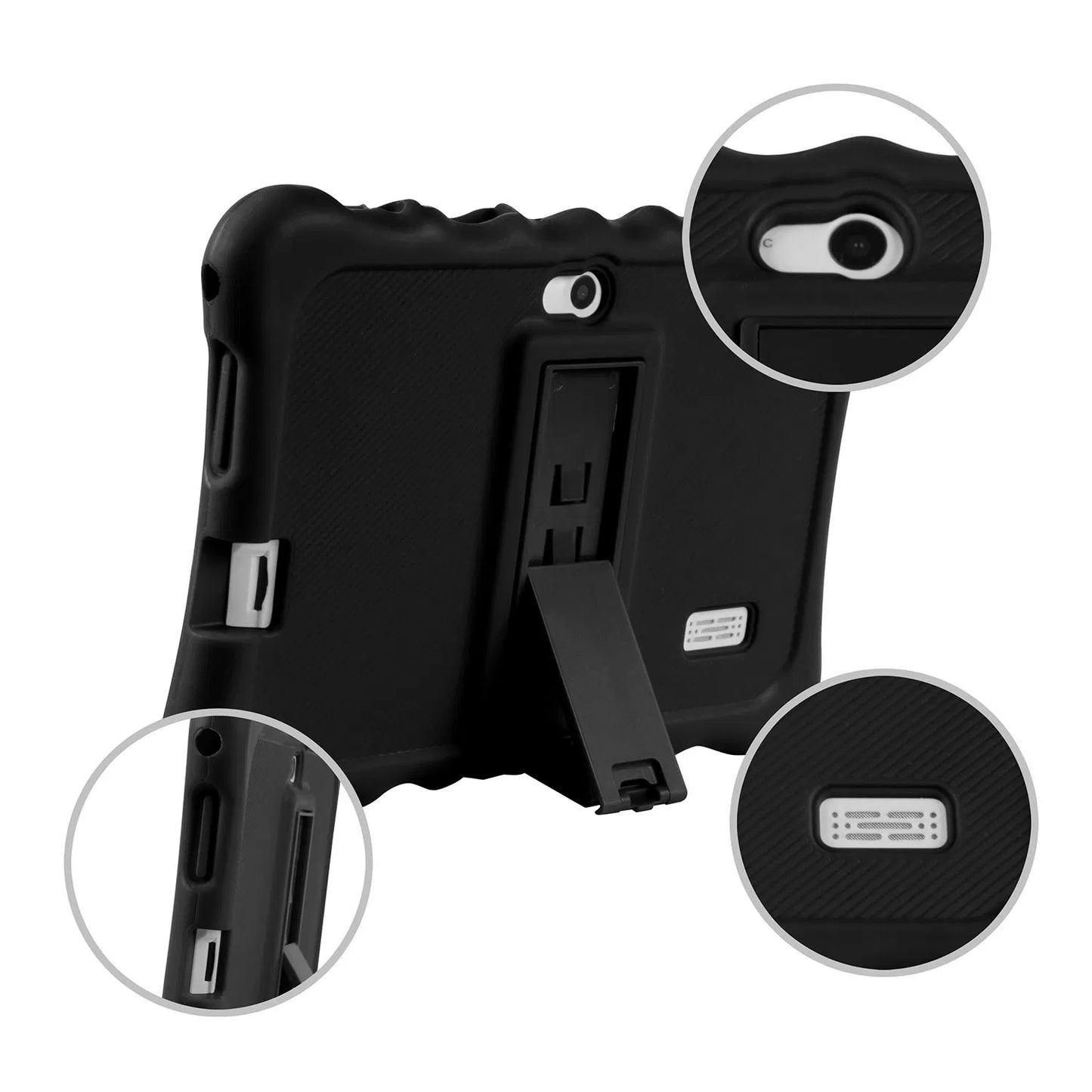 Shock-Resistant Silicone Snap-On Case With Stand For 7" Tablets