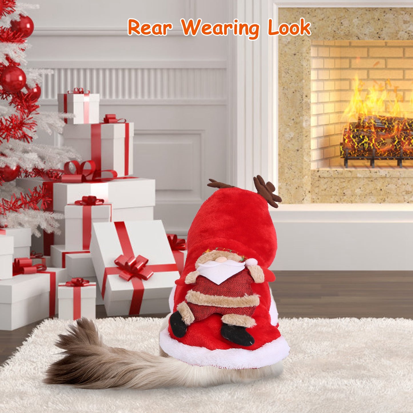 Pet Christmas Costume – Santa & Reindeer Winter Outfit for Small & Medium Dogs and Cats