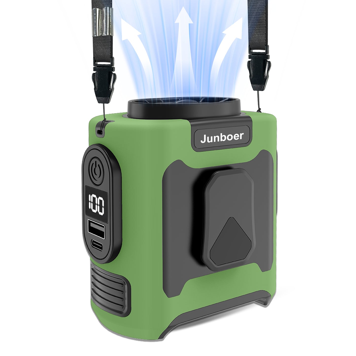 10000mAh Portable Waist Fan 5-Speed Rechargeable Belt Fan