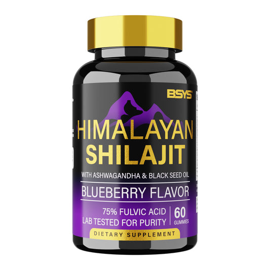 BSYS Shilajit Gummies 60’s – Natural Energy, Stamina & Vitality Support Supplement