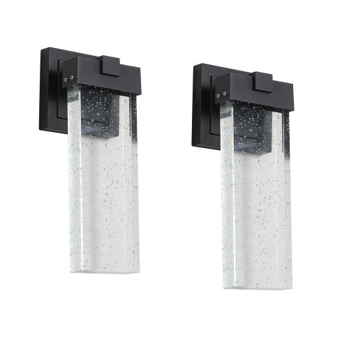 2-Pack Outdoor Transparent LED Crystal Wall Lights With Sensor